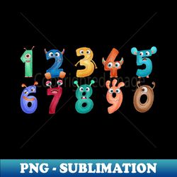 Monster numbers characters - Creative Sublimation PNG Download - Perfect for Personalization