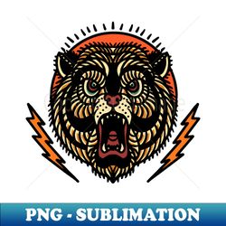 vintage bear head tattoo design - creative sublimation png download - unlock vibrant sublimation designs