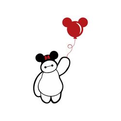 retro big hero baymax mickey ears balloon svg digital file