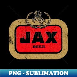 jax beer - vintage style label - unique sublimation png download - vibrant and eye-catching typography