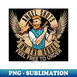 bartenders - angel shots - retro bartender - decorative sublimation png file - transform your sublimation creations