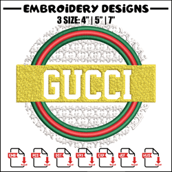 gucci logo embroidery design, gucci embroidery, brand embroidery, logo shirt, embroidery file, digital download