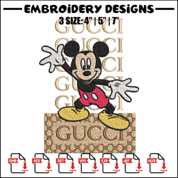 gucci mickey mouse embroidery design, gucci embroidery, disney design, embroidery file, cartoon shirt, digital download.