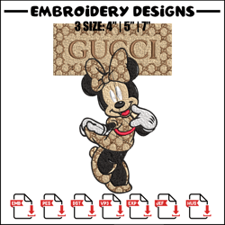 gucci minnie embroidery design, gucci minnie embroidery, disney design, embroidery file, cartoon shirt, digital download