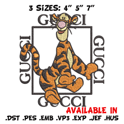 gucci tiger embroidery design, winnie the pooh cartoon embroidery, cartoon design, embroidery file, instant download.