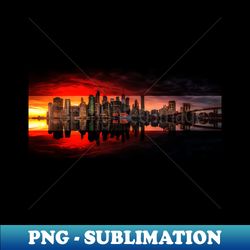 new york city skyline landscape - digital sublimation download file - revolutionize your designs