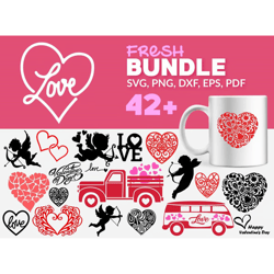 42 file love pink svg bundle -instant download