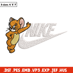 jerry cartoon nike embroidery design, jerry cartoon embroidery, nike design, embroidery file, instant download.