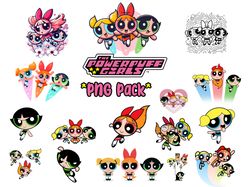 powerpuff girls png pack - instant download