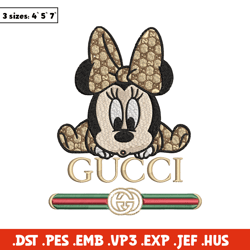 minnie baby gucci embroidery design,gucci embroidery, embroidery file, logo shirt, sport embroidery, digital download