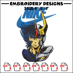 saint seiya nike embroidery design, saint seiya nike embroidery, nike design, embroidery file, instant download.