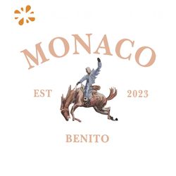 retro monaco benito est 2023 song svg file for cricut
