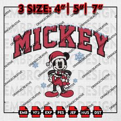 santa mickey christmas embroidery files, merry christmas embroidery designs, machine embroidery file, digital download