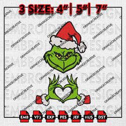 loving grinch embroidery files, christmas embroidery designs, grinch machine embroidery file, digital download