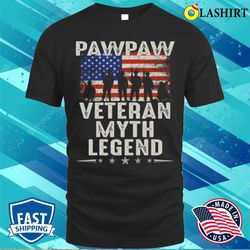 veterans day shirt, paw paw veteran myth legend t-shirt - olashirt