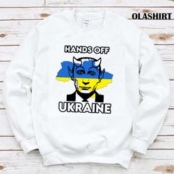 putin hands off ukraine against war ukraine t shirt, fuck putin t shirt - olashirt