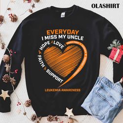 in remembrance loving memory of my uncle leukemia awareness t-shirt - olashirt