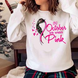 new breast cancer awareness think pink, support october pink ribbon survivor tshirt - olashirt
