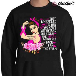 new support breast cancer awareness, breast cancer warrior shirt - olashirt