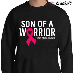 new son of a warrior, breast cancer warrior shirt - olashirt