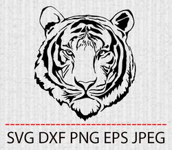 tiger svg tiger png tiger cricut tiger design template stencil vinyl decal tiger tshirt tranfer iron on