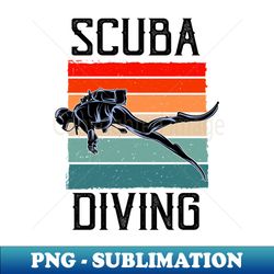 diver snorkeling vintage scuba diving - elegant sublimation png download - add a festive touch to every day