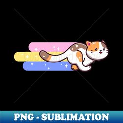 funny cat rainbow kawaii kitten - retro png sublimation digital download - boost your success with this inspirational png download