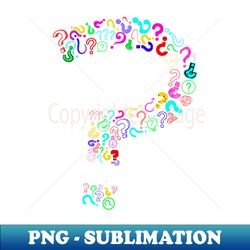 colourful question mark - elegant sublimation png download - add a festive touch to every day