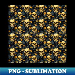 floral skull pattern flower pattern - premium sublimation digital download - fashionable and fearless