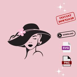 black pink minimalist illustrated women fashion accessory boutique logo svg png