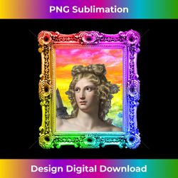 decadent maximalist pride rainbow classic god long sleeve - contemporary png sublimation design - ideal for imaginative endeavors