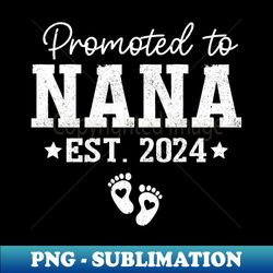 promoted to nana 2024 for pregnancy baby announcement 2024 - signature sublimation png file - add a festive touch to every day