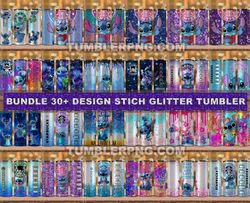 bundle 30  design stich glitter tumbler, tumbler bundle design, sublimation tumbler bundle, 20oz skinny tumbler 07