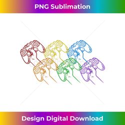 Gaming LGBT Rainbow Girl Console Video Game Lover Gamer Tank To - Bespoke Sublimation Digital File - Crafted for Sublimation Excellence