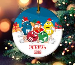 m&m friends christmas ornament, candy christmas ornament, disney vacation gift