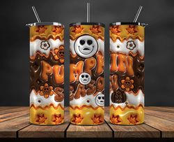 3d tumbler wrap , spooky seamless tumbler wrap,halloween tumbler , halloween png 43