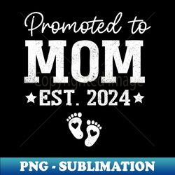 promoted to mom 2024 for pregnancy baby announcement 2024 - unique sublimation png download - fashionable and fearless