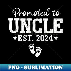 promoted to uncle 2024 for pregnancy baby announcement 2024 - vintage sublimation png download - perfect for sublimation mastery