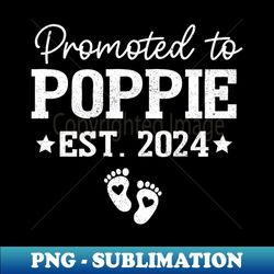 promoted to poppie 2024 for pregnancy baby announcement 2024 - vintage sublimation png download - boost your success with this inspirational png download