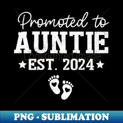 promoted to auntie 2024 for pregnancy baby announcement 2024 - retro png sublimation digital download - unleash your creativity