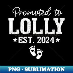 promoted to lolly 2024 for pregnancy baby announcement 2024 - retro png sublimation digital download - perfect for personalization
