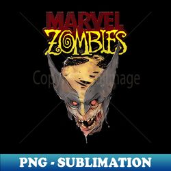 marvel zombies wolverine zombie head raglan baseball - special edition sublimation png file - instantly transform your sublimation projects