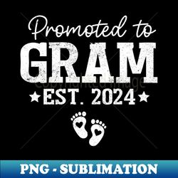 promoted to gram 2024 for pregnancy baby announcement 2024 - exclusive png sublimation download - instantly transform your sublimation projects