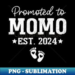 promoted to momo 2024 for pregnancy baby announcement 2024 - modern sublimation png file - unlock vibrant sublimation designs