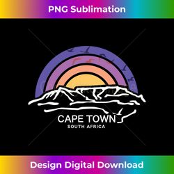 cape town table mountain south africa retro souvenirs long slee - sublimation-optimized png file - craft with boldness and assurance