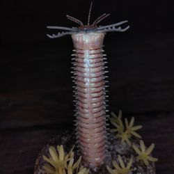 miniature bobbit worm sculpture, sea creatures art