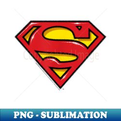 superman airbrush shield - png transparent sublimation design - transform your sublimation creations