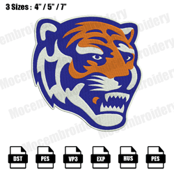 memphis tigers mascot embroidery designs, nfl embroidery design file instant download