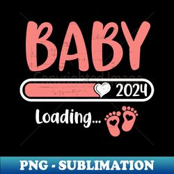 baby loading 2024 for pregnancy announcement baby shower - artistic sublimation digital file - capture imagination with every detail