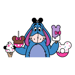 eeyore svg winnie the pooh snacks png dxf clipart , cut file layered by color